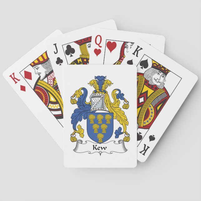 Kew Family Crest Poker Cards (Back)