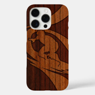 Kewalos Hawaiian Surfer Faux Wood Koa iPhone 16 Pro Case