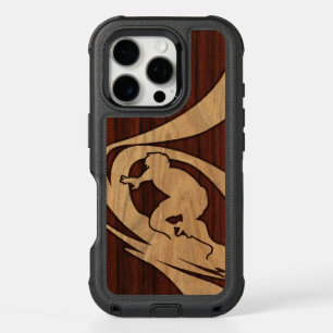 Kewalos Hawaiian Surfer Faux Wood iPhone 16 Pro Case
