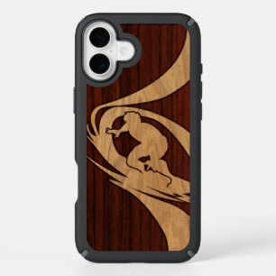 Kewalos Hawaiian Surfer Faux Wood iPhone 16 Plus Case