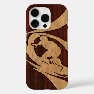 Kewalos Hawaiian Surfer Koa Faux Wood iPhone 16 Pro Case