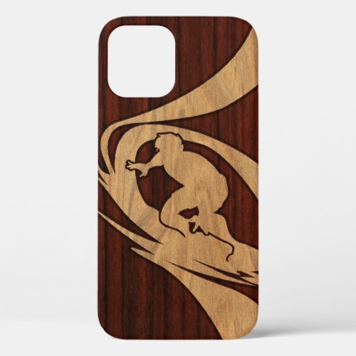 Kewalos Hawaiian Surfer Koa Faux Wood  iPhone 12 Pro Case