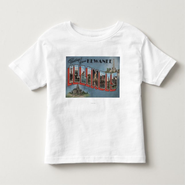 Kewanee, Illinois - Large Letter Scenes Toddler T-shirt (Front)