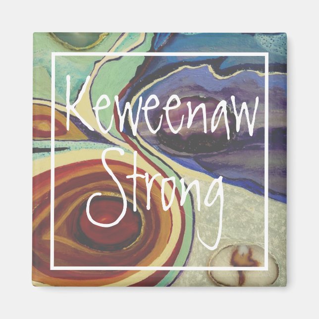 Keweenaw strong agate magnet (Front)