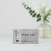 Key and House - Real Estate Business Card (Standing Front)