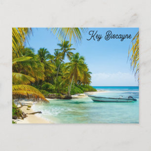 Key Biscayne Florida Tropical Beach Travel Photo Postcard