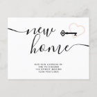 Black White Minimal New Home Heart Moving Announcement Postcard Zazzle Com