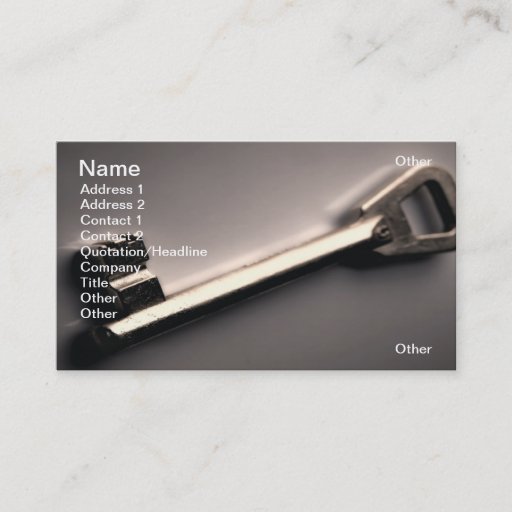 Customizable Key Business Cards