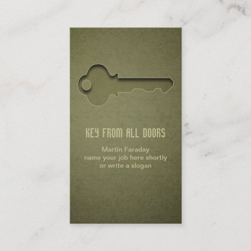 Customizable key business card
