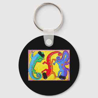 Key Chain - Carribean Lizards in Sunglasses