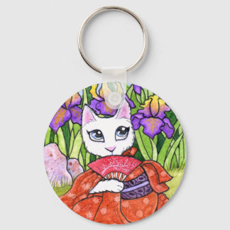 Key Chain Cat Geisha Fairy Fantasy by Ann Howard