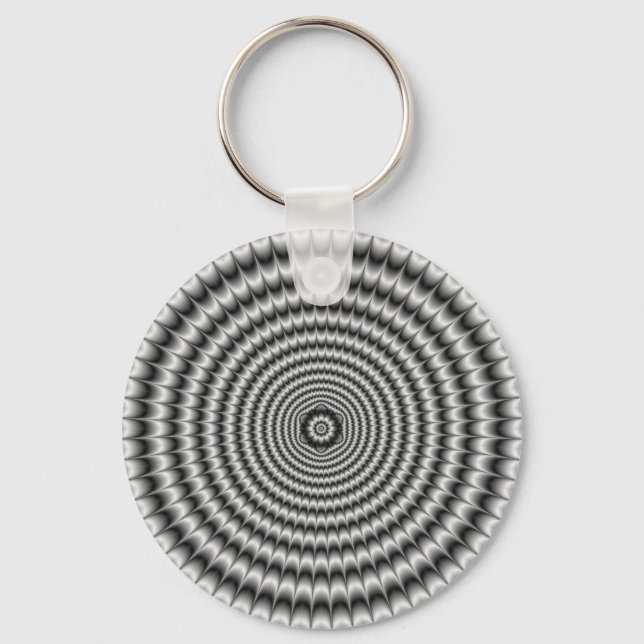Key Chain    Circular Explosion in Silver (Front)