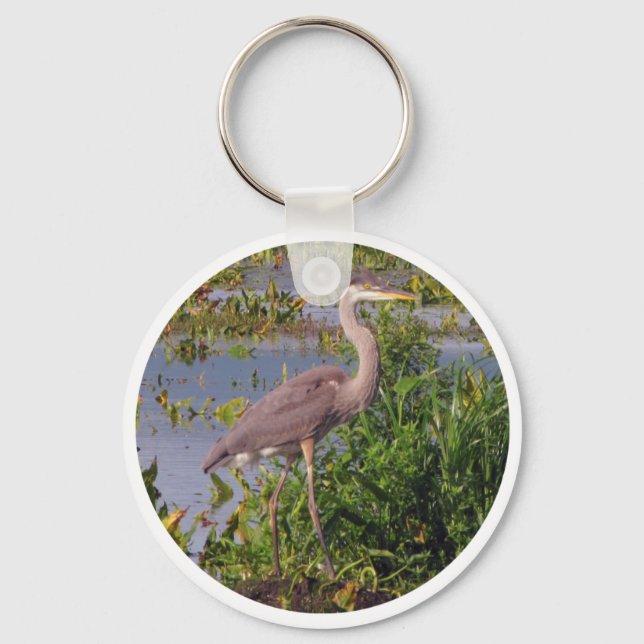 KEY CHAIN-Great Blue Heron Keychain (Front)
