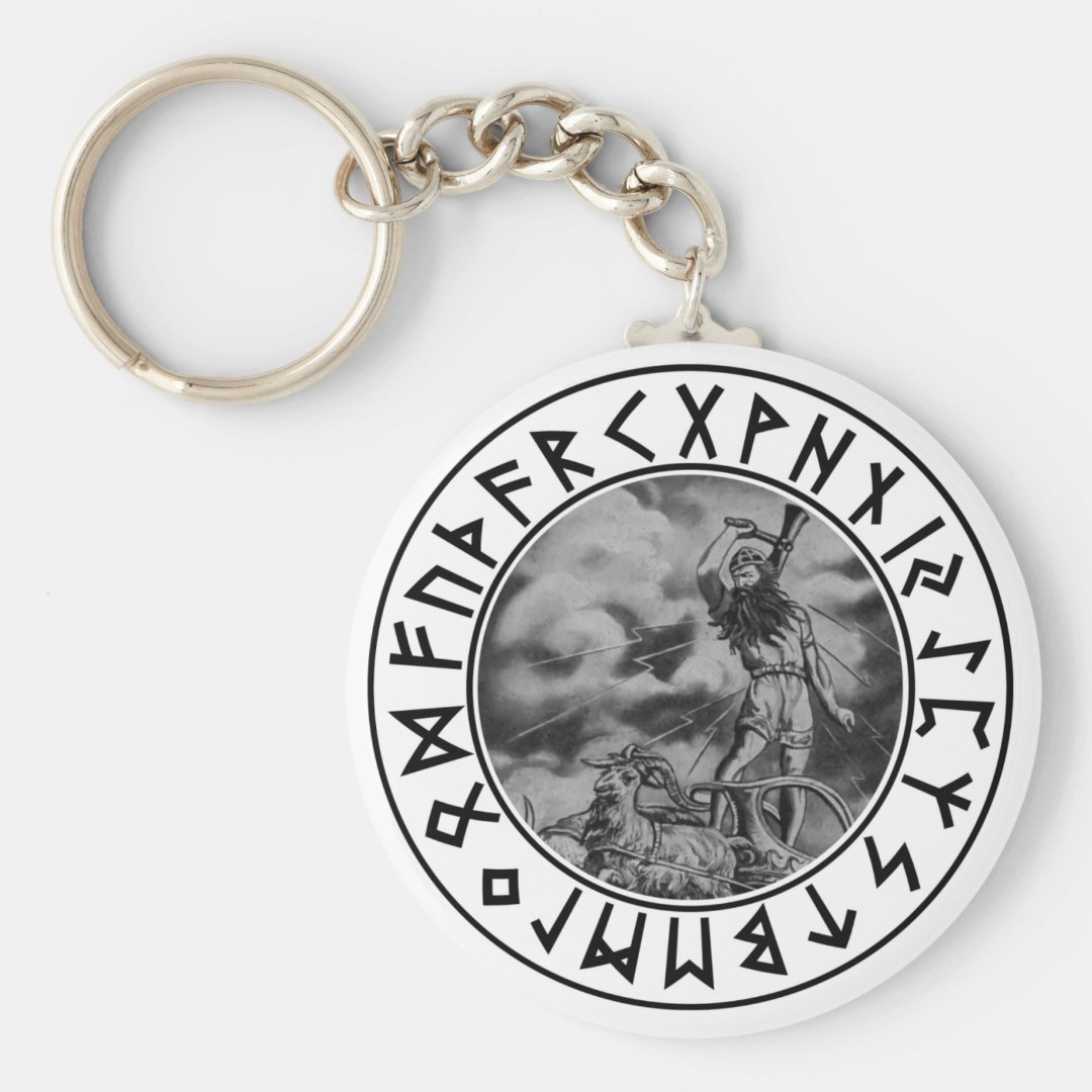 Key Chain Thor rune shield | Zazzle