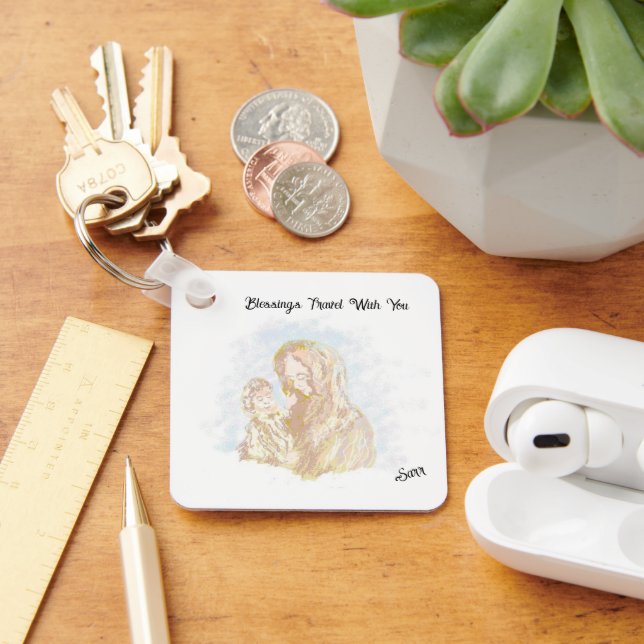 Key Chain  : Travel  Blessings . (Desk)