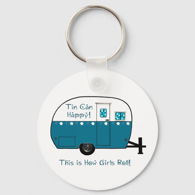 KEY CHAIN | Vintage Retro Camper Trailer (Front)
