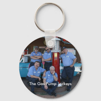Key chain with Gas Pump Jockeys Photo