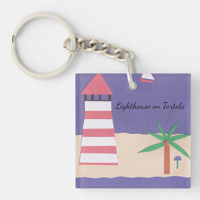Key Chain with Lighthouse Design (Front)