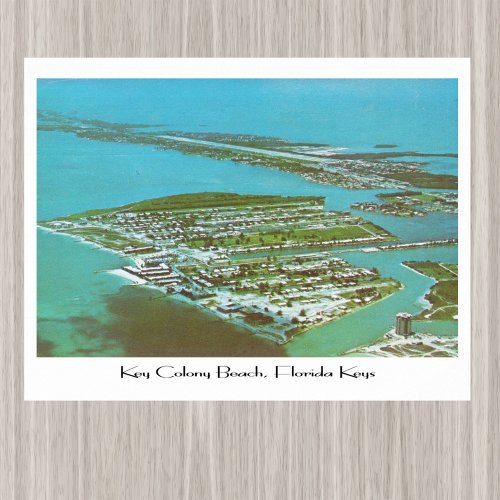 Key Colony Beach vintage 1970s Poster