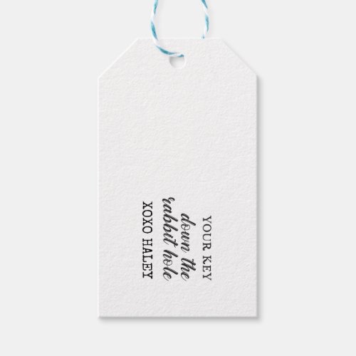 Key Down The Rabbit Hole Key Bottle Opener Tags