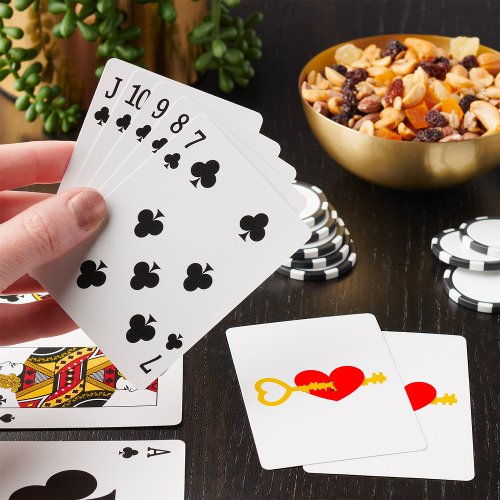 Key From The Heart Playing Cards
