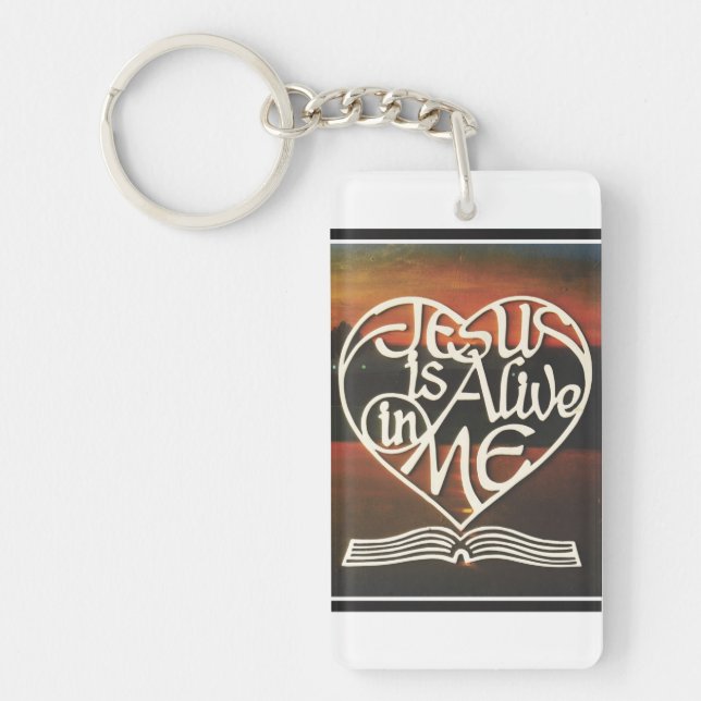Key Holder, Jesus Alive For me Keychain (Front)