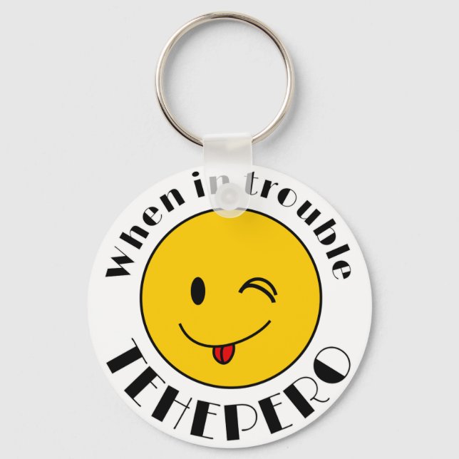 KEY HOLDER OF TEHEPERO-CHAN MARK (L) KEYCHAIN (Front)