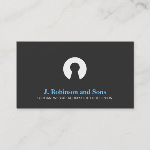Customizable Key Hole Logo Business Card