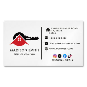 Key Home Business Card Magnet