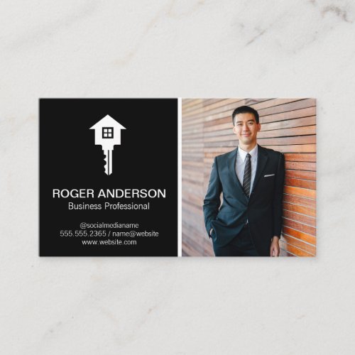 Key Home Logo  Business Man Business Card