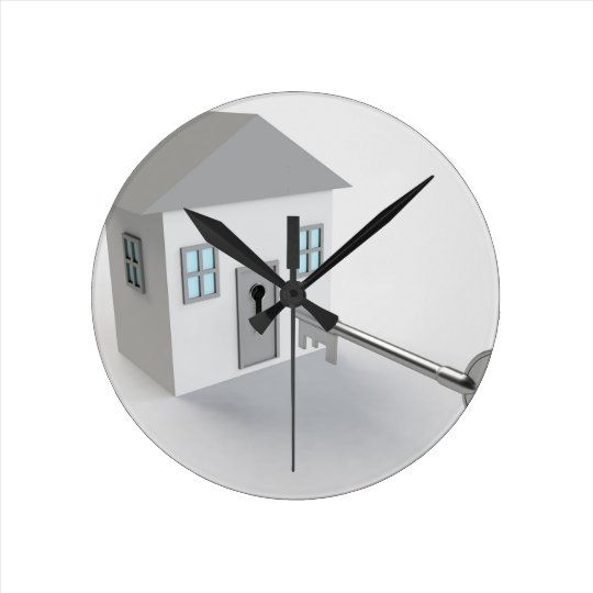 Key Home, Real Estate Agent, Selling Round Clock