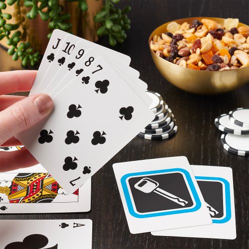 Key Icon Security Playing Cards