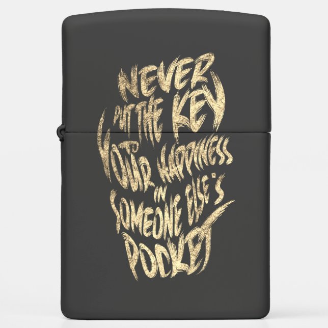 Key in The Pocket  Zippo Lighter (Front)