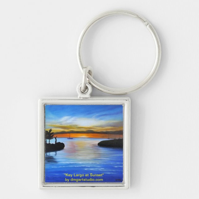 Key Largo at Sunset Keychain (Front)