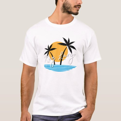 Key Largo Beach Palm Tree Vacation Trip Matching G T_Shirt