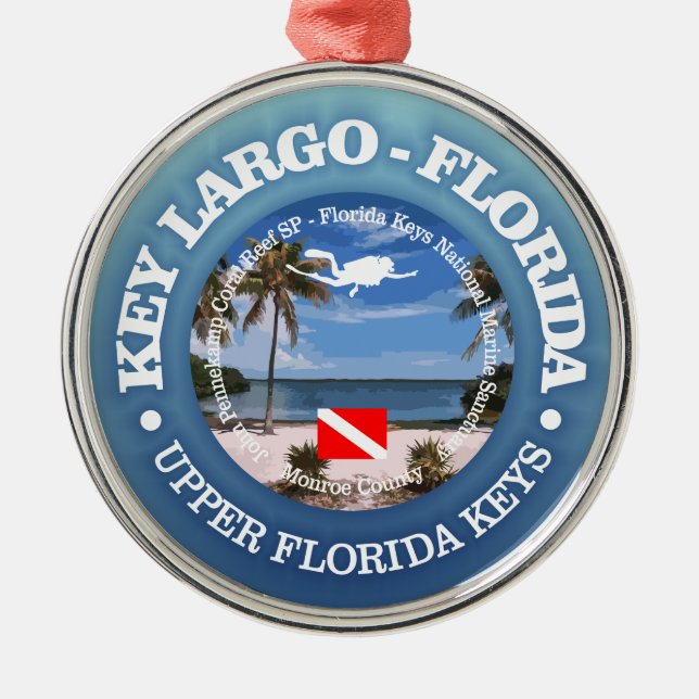 Key Largo (C) Metal Ornament (Front)
