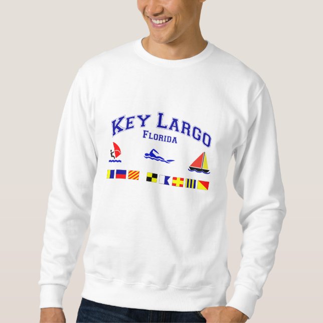 Key Largo FL Signal Flags Sweatshirt (Front)