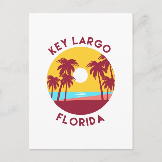 Key Largo, Florida Beach Landscape Postcard (Front)