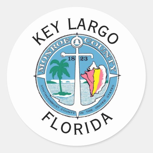 Key Largo _ Florida Keys Classic Round Sticker