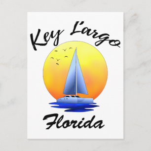 Key Largo Florida Keys Sailing Postcard