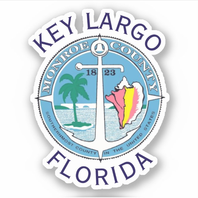 Key Largo - Florida Keys Sticker (Front)