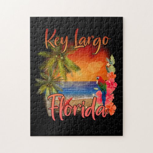 Key Largo Florida Keys Tropical Beach Sunset Jigsaw Puzzle