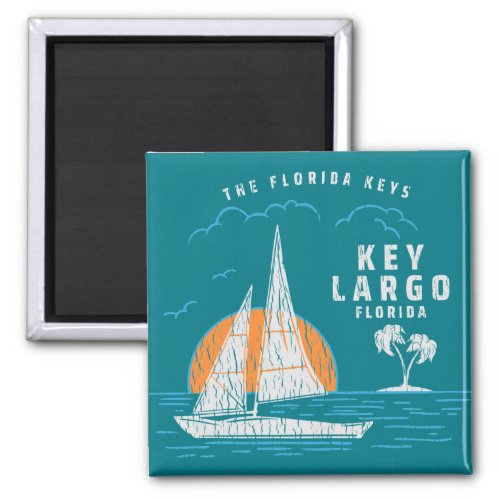 Key Largo Florida Sailing Magnet