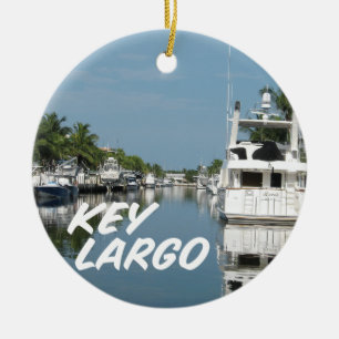 Key Largo Florida scene Ceramic Ornament