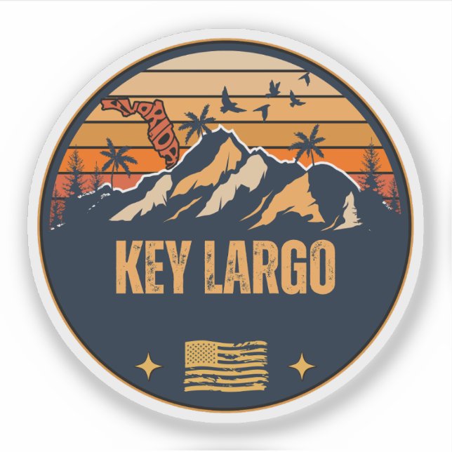 Key Largo, Florida  Sticker (Front)
