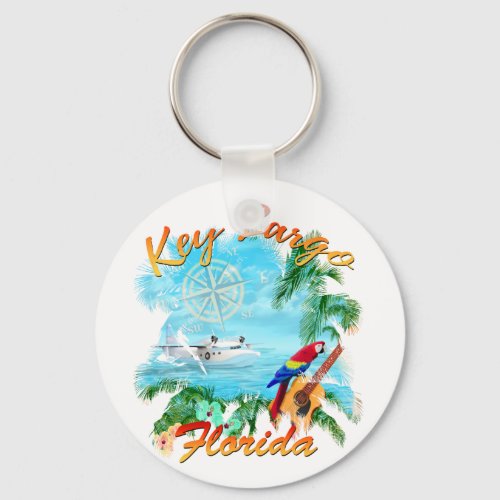 Key Largo Florida Trop Rock Keychain