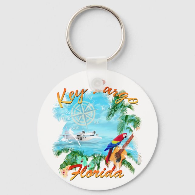 Key Largo Florida Trop Rock Keychain (Front)