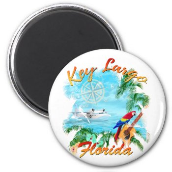 Key Largo Florida Trop Rock Magnet by BailOutIsland at Zazzle