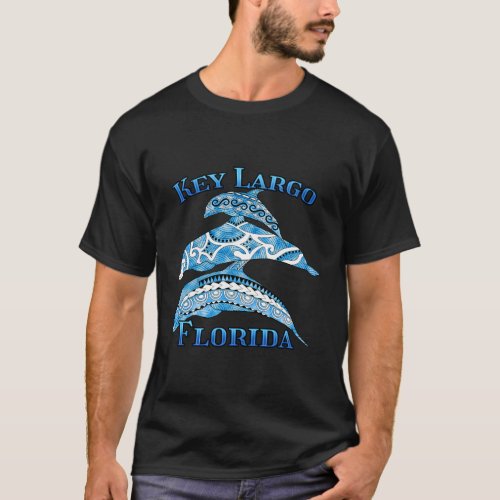 Key Largo Florida Vacation Tribal Dolphins T_Shirt