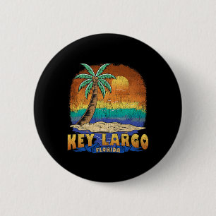 Key Largo Florida Vintage Distressed Souvenir Button